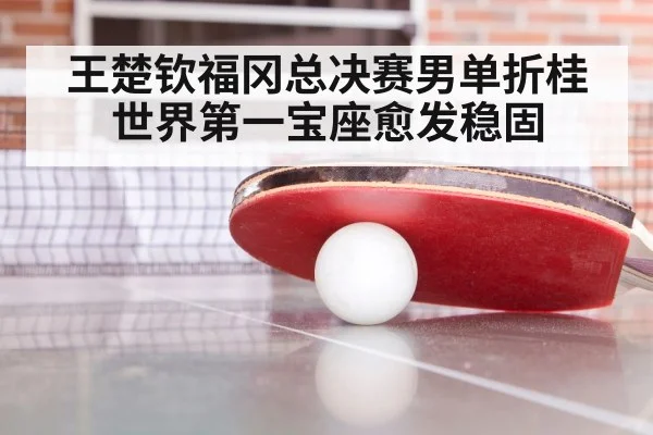 王楚钦福冈总决赛男单折桂 世界第一宝座愈发稳固