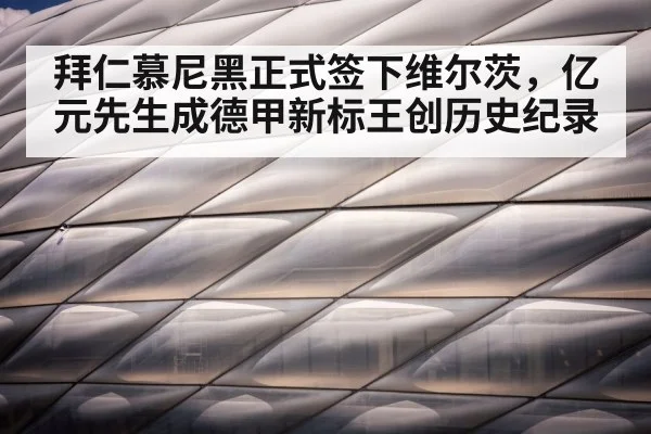拜仁慕尼黑正式签下维尔茨，亿元先生成德甲新标王创历史纪录